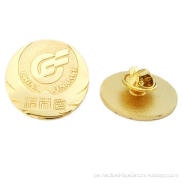 Gold Embossed Personalized Lapel Pins For Souvenir Gifts